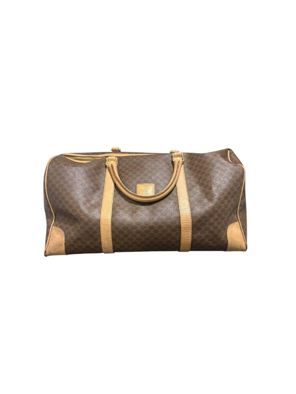 Celine Macadame Brown Leather Boston Bag